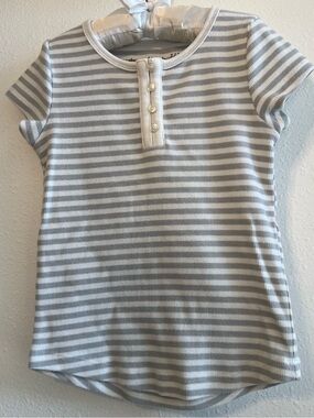Abercrombie kids Short-Sleeve Striped Ribbed Henley Top